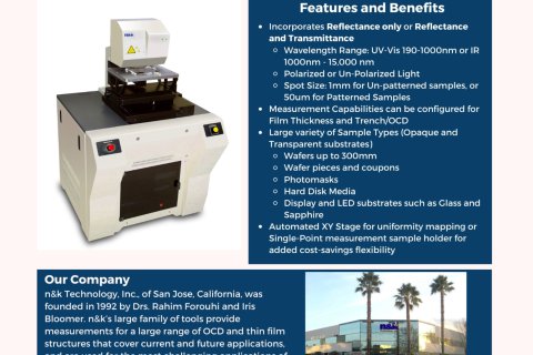 n&k Technology Expandable Metrology Solutions for Benchtop Applications